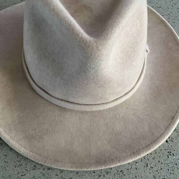 Mossant Paris Hat Size M Pink Felt Fedora Trail Dusted Australian Wool - Picture 4 of 14